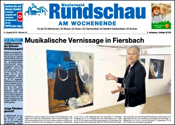 Artikel Westerwald Rundschau vom 31.08.2019